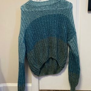 cute multi blue sweater